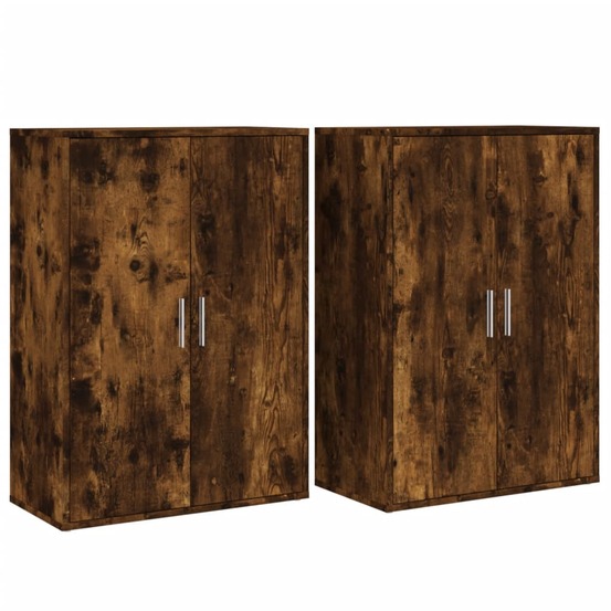 Buffet bahut commode armoire meuble de rangement organisateur cuisine salle de séjour salons lot de 2 60 x 31 x 84 cm bois d'