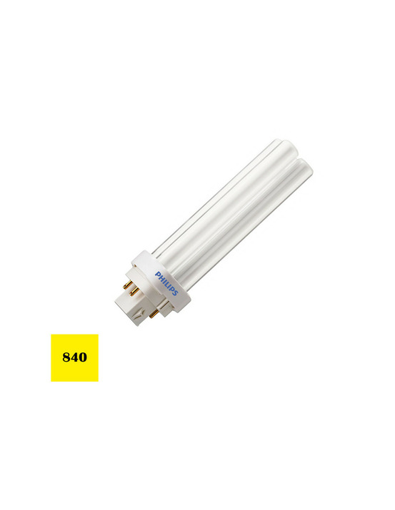 Ampoule basse consommation lynx d-26w g24 840k pld-4pin lumière du jour 17.4cm philips