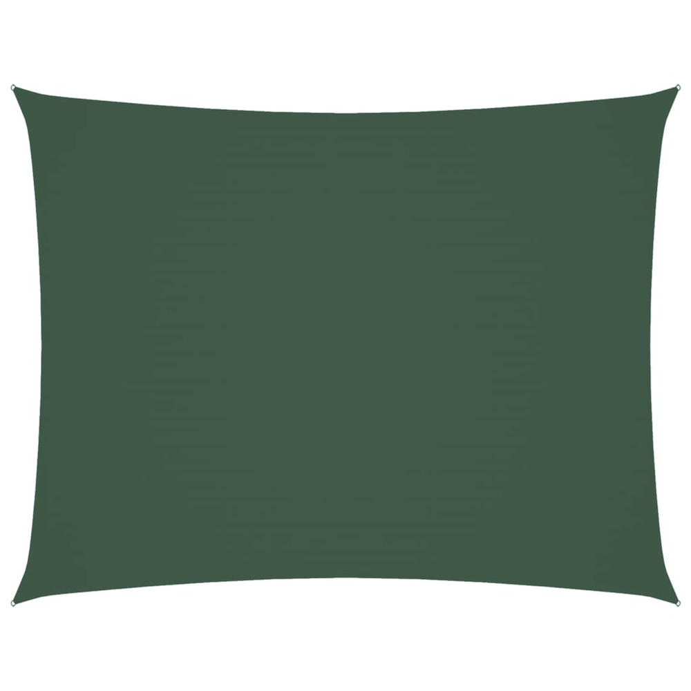 Voile de parasol tissu oxford rectangulaire 5x7 m vert foncé