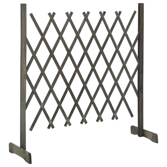 Clôture en treillis de jardin gris 120x90 cm bois de sapin
