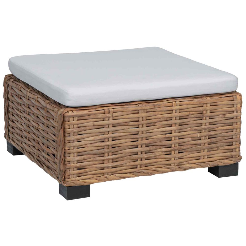 Repose-pieds avec coussin gendt rotin naturel naturel