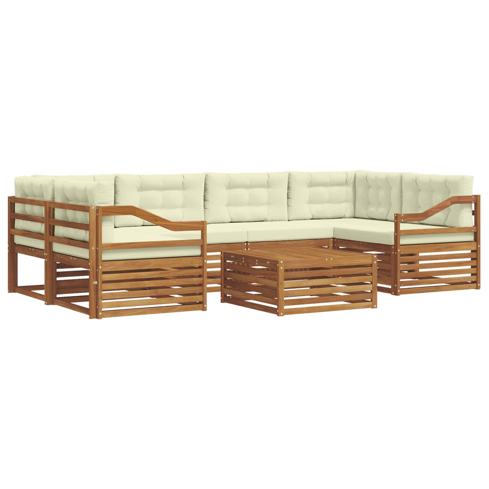 Ensemble de canapés d'extérieur 8 pcs naturel et crème