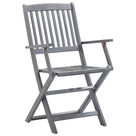 Chaises pliables d'extérieur lot de 2 bois d'acacia solide