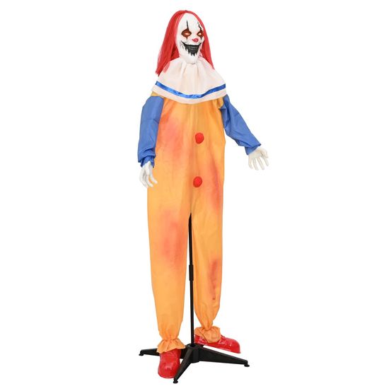 Clown effrayant d'halloween spooka jaune et bleu 126,5 x 180 cm