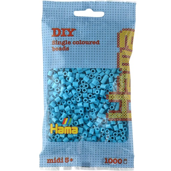 Sachet 1000 perles plastique midi azure