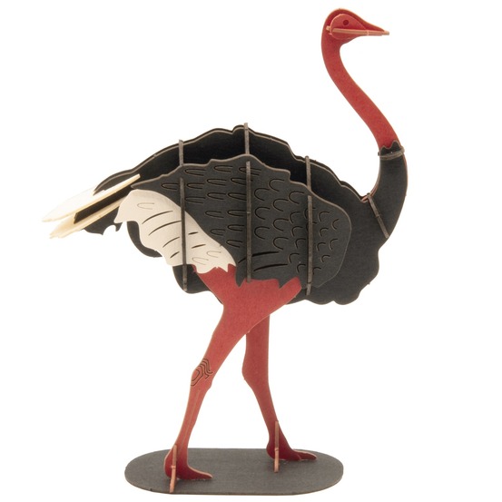 Maquette 3d en papier autruche