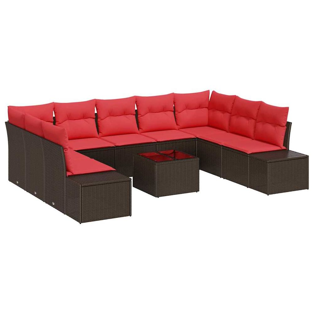 Ensemble de canapé de jardin 9 pc 8-nombre de places