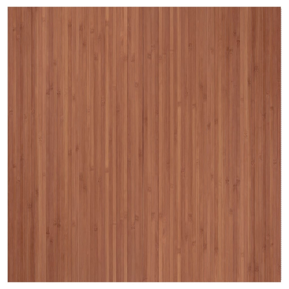 Tapis rectangulaire marron 100x100 cm bambou