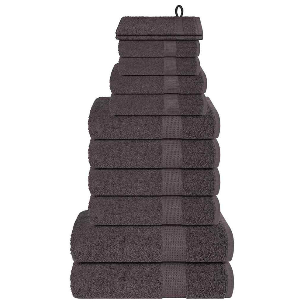 Ensemble de serviettes frogn 12 pcs anthracite 360 g/m²