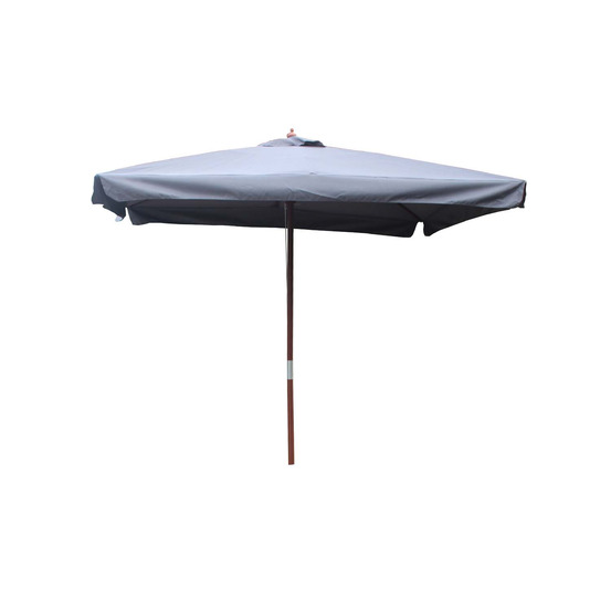 Parasol gris droit rond 3 x 3 m palawan
