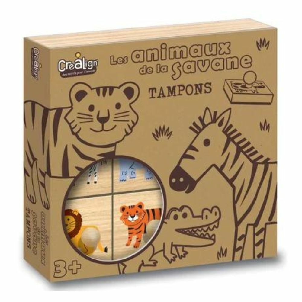 Coffret tampons eui -animaux de la savane