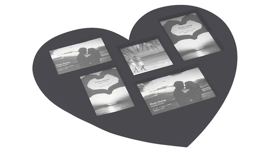 Set de table colllection cadre photos coeur