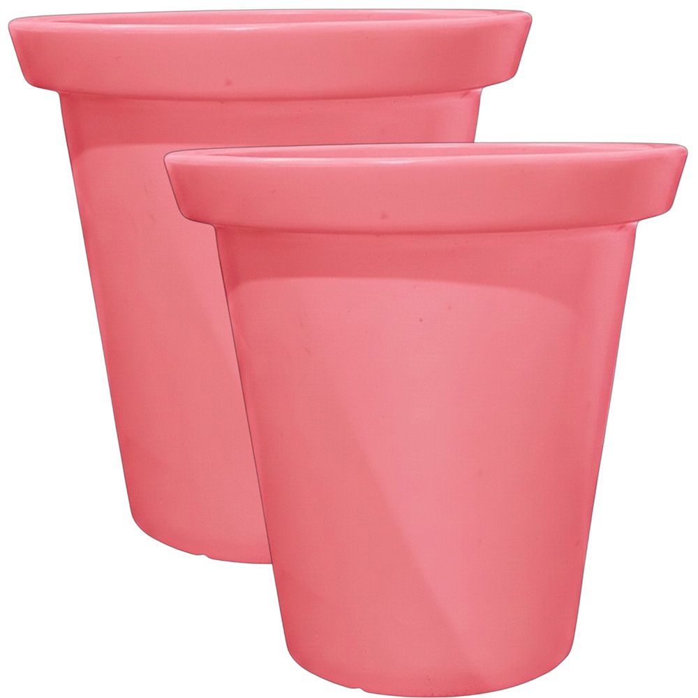 Pot de fleurs rond xxl delight 760l-lot de 2 - plast'up rotomoulage