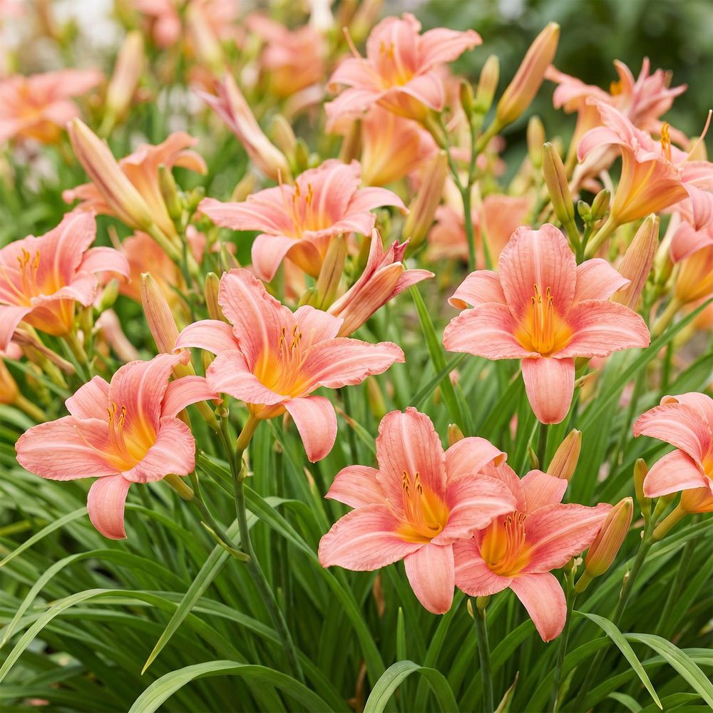 Hémérocalle 'pink damask' - vivace fleurie - pot de 11cm - hauteur 15-25 cm - plante d’extérieur - lot de 24