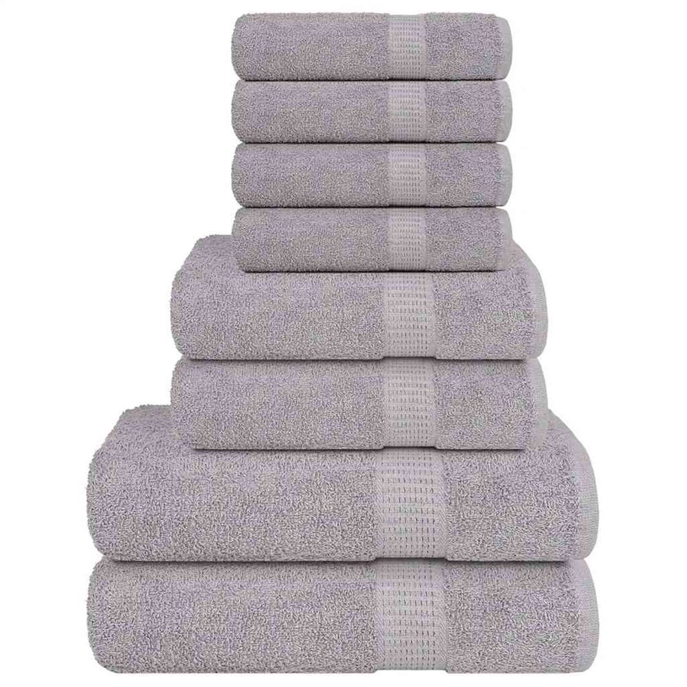 Ensemble de serviettes frogn 8 pcs gris 360 g/m²