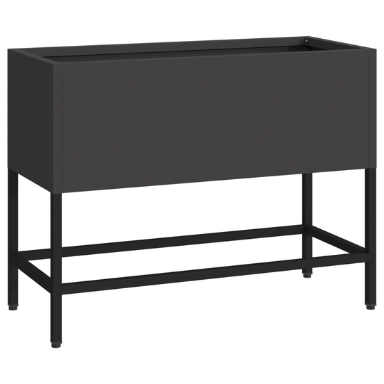 Jardinière surélevée 60x26x45 cm acier noir
