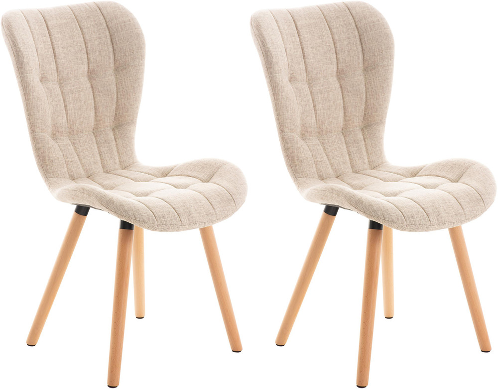 Lot de 2 chaises elda en tissu