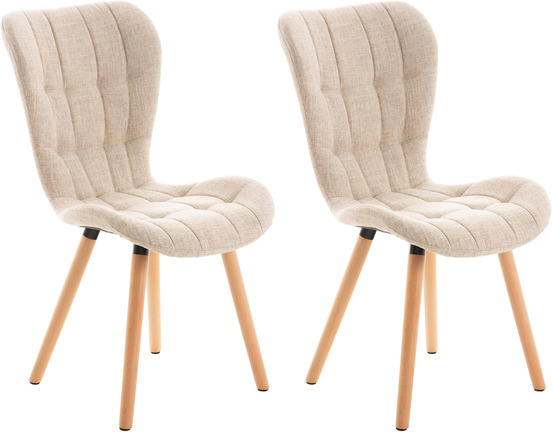 Lot de 2 chaises elda en tissu