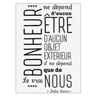 Sticker texte dalaï bonheur 50x70