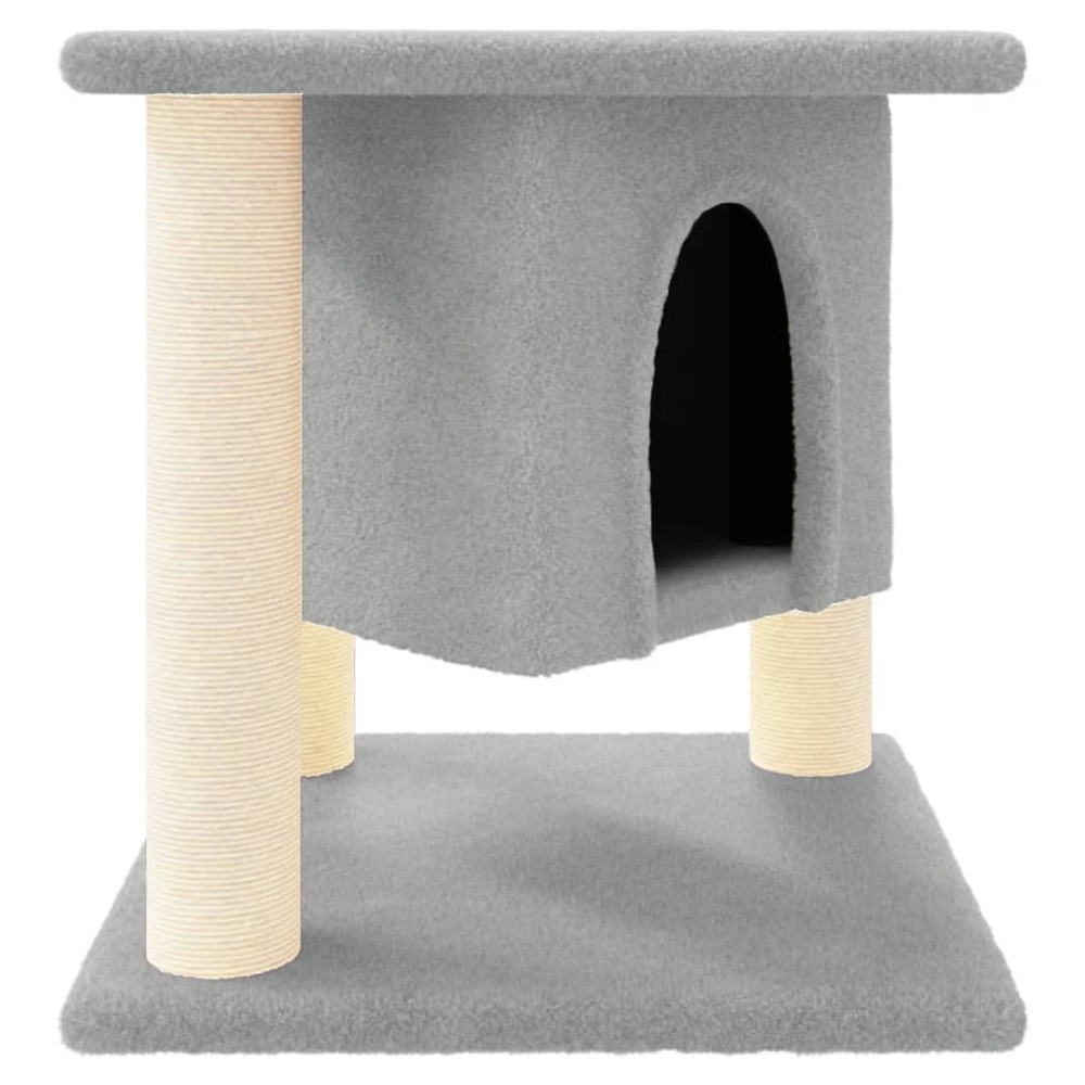 Arbre à chat avec griffoirs en sisal gris clair 37 cm