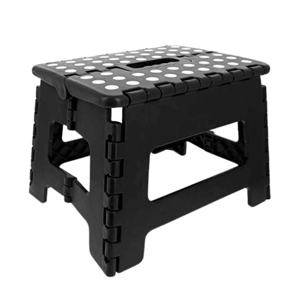 Noir 31.5 x 25.5 x 22 cm venteo - marche pied pliable 25 cm