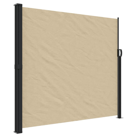 Auvent latéral rétractable beige 180x500 cm