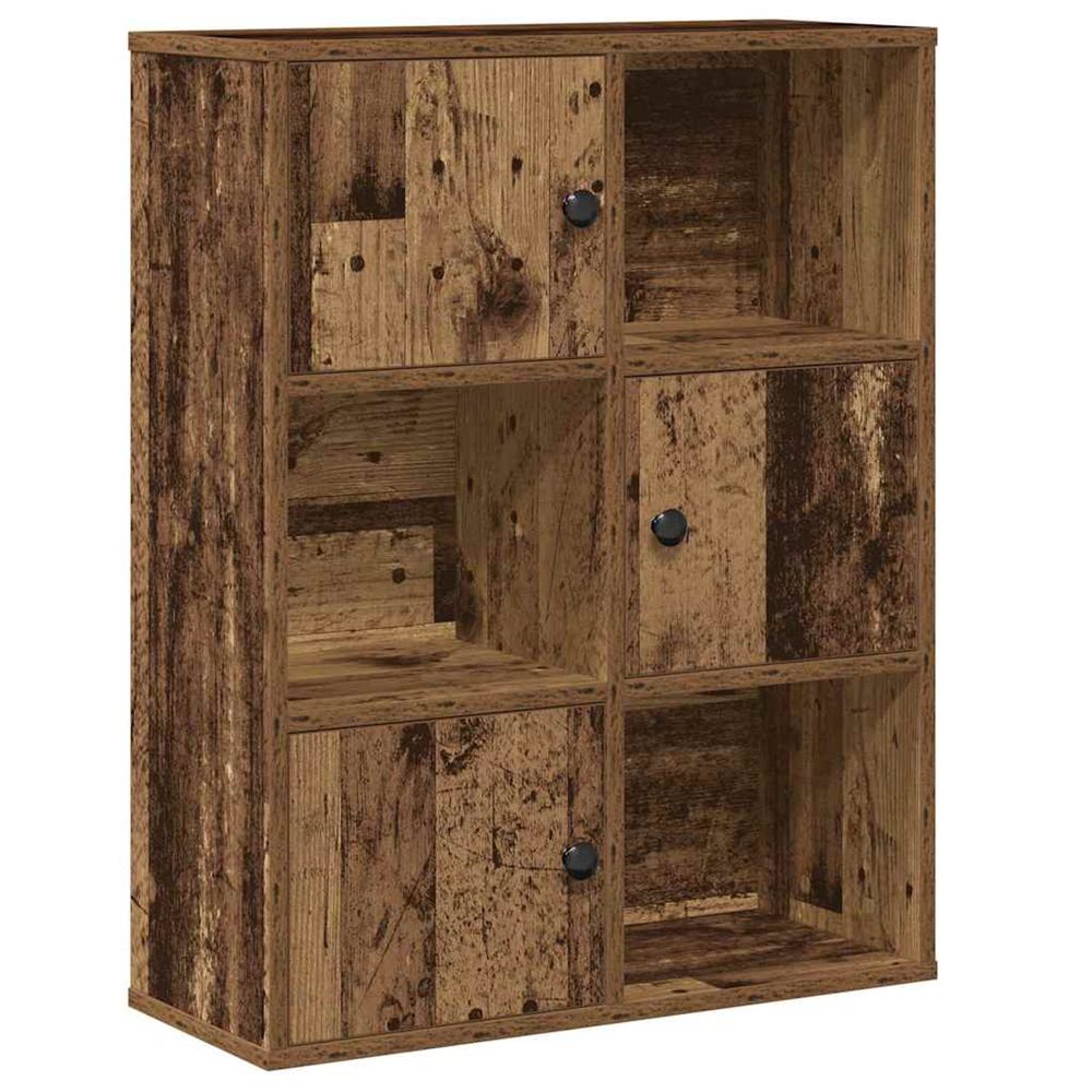 Bibliothèque vieux bois 60x24x76,5 cm bois d'ingénierie