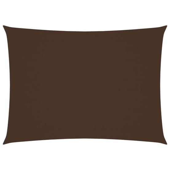 Voile toile d'ombrage parasol tissu oxford rectangulaire 2,5 x 3,5 m marron