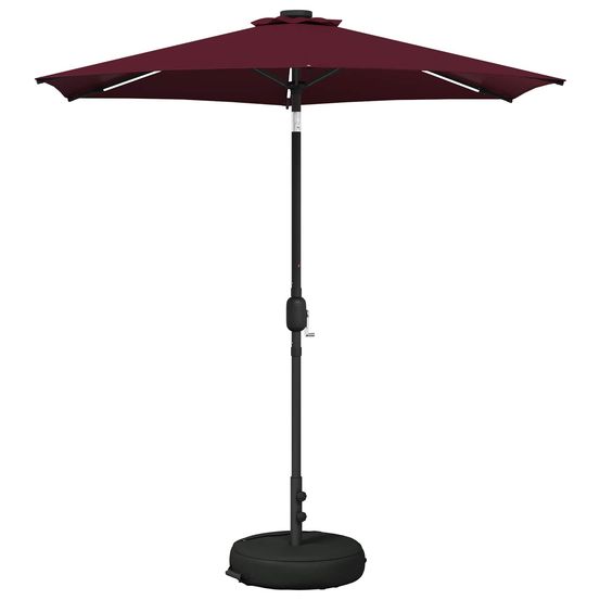 Parasol de jardin avec lumières led et base 230 x 230 cm