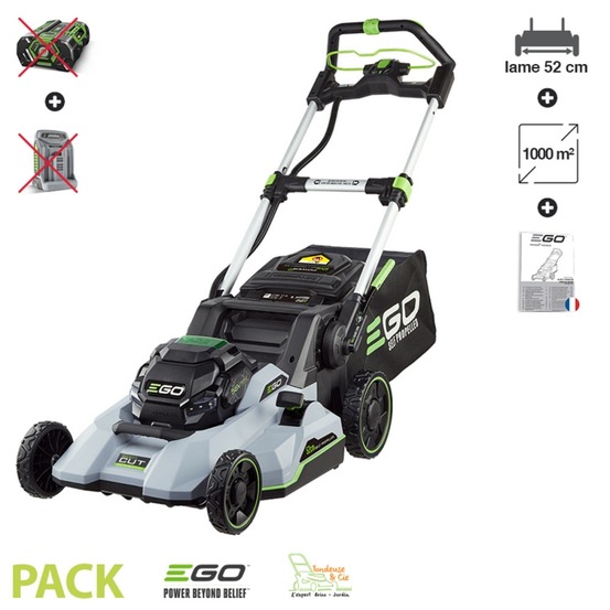 Tondeuse sans fil ego lame 52cm sans batterie ni chargeur