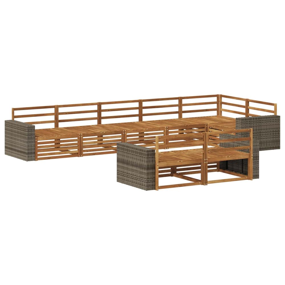 Ensemble de canapés d'extérieur 8 pc naturel