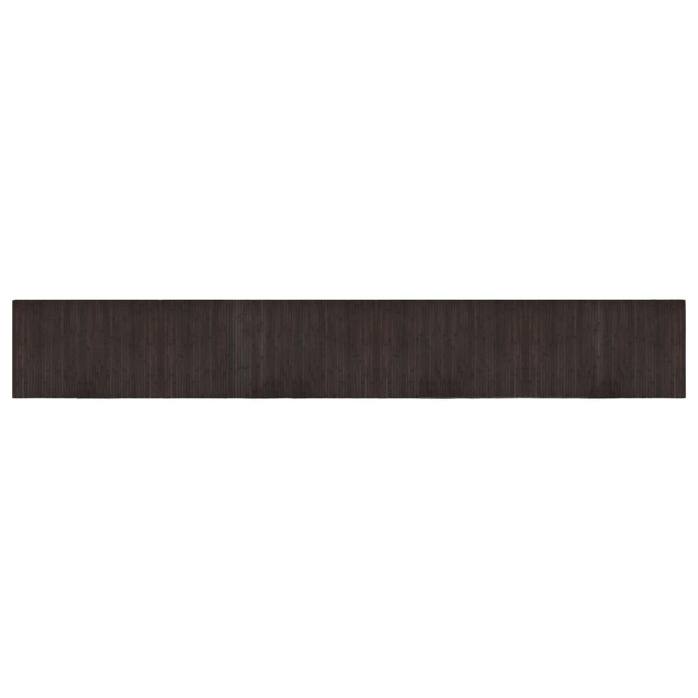 Tapis rectangulaire marron foncé 60x400 cm bambou