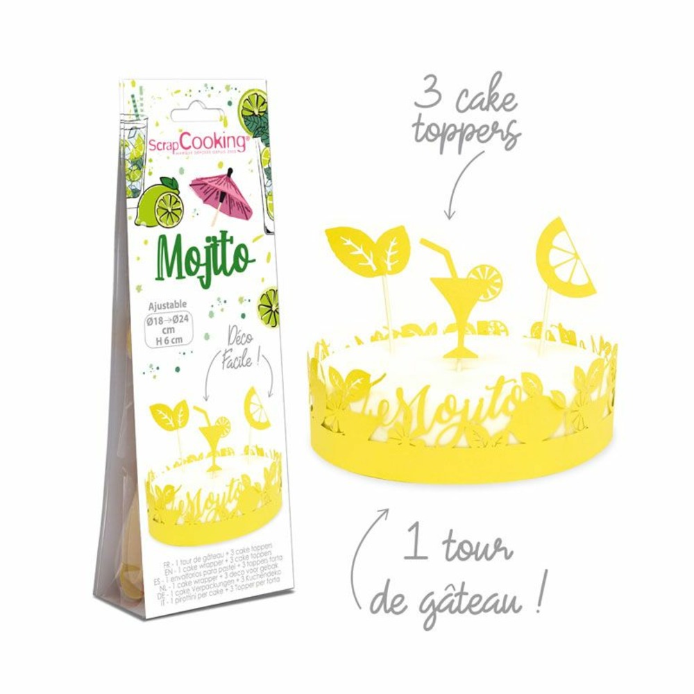 Décoration gâteau mojito en papier