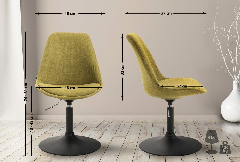 Chaise maverick b en tissu