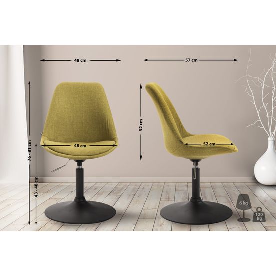 Chaise maverick b en tissu