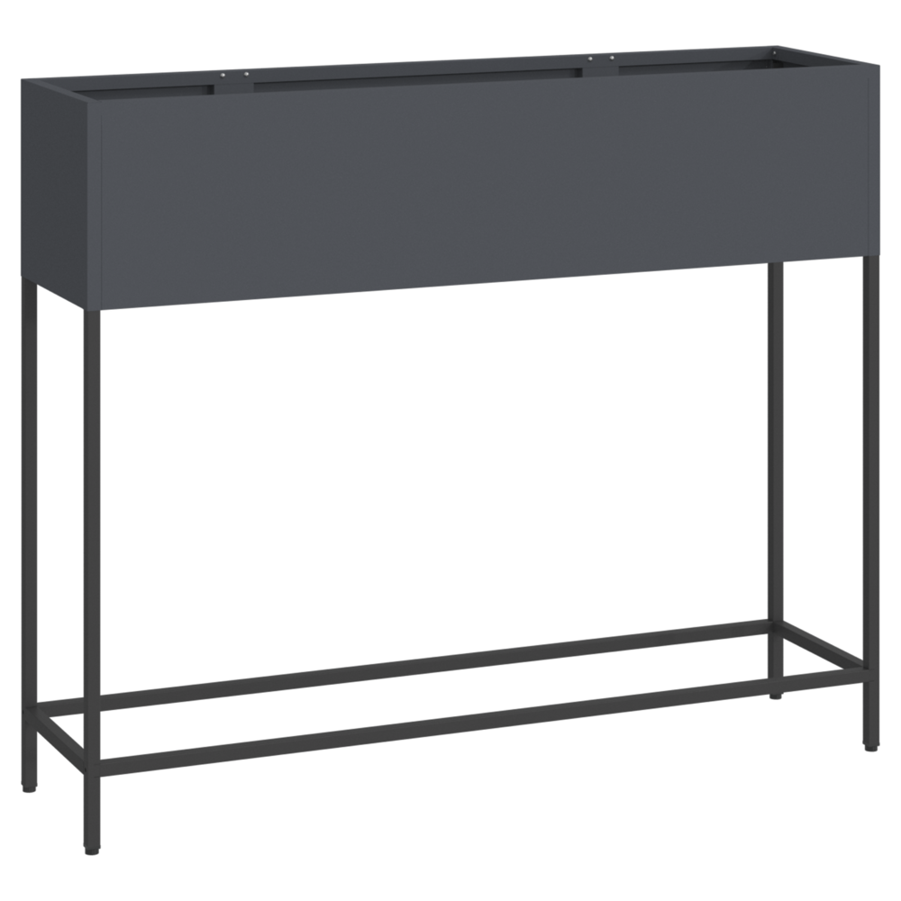 Jardinier surélevé 100x26x82 cm acier anthracite