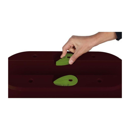 Jardiniere cavaliere osaka 19,5 l - eda - rouge bourgogne - pour balcons et rambardes