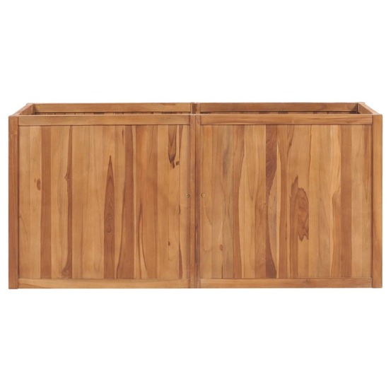Lit surélevé de jardin 150x50x70 cm bois de teck solide