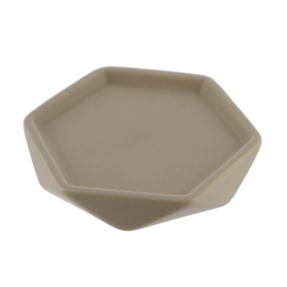Porte savon gres forme losange - taupe