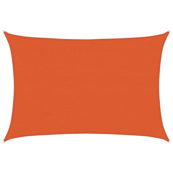 Voile d'ombrage 160 g/m² rectangulaire orange 4x5 m pehd