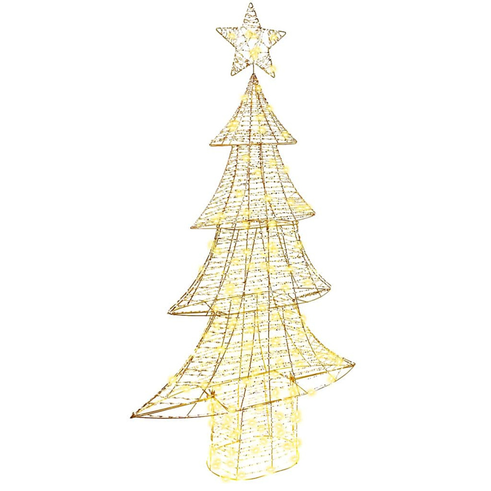 Sapin de noël avec 160 led blanc chaud 150 cm pet