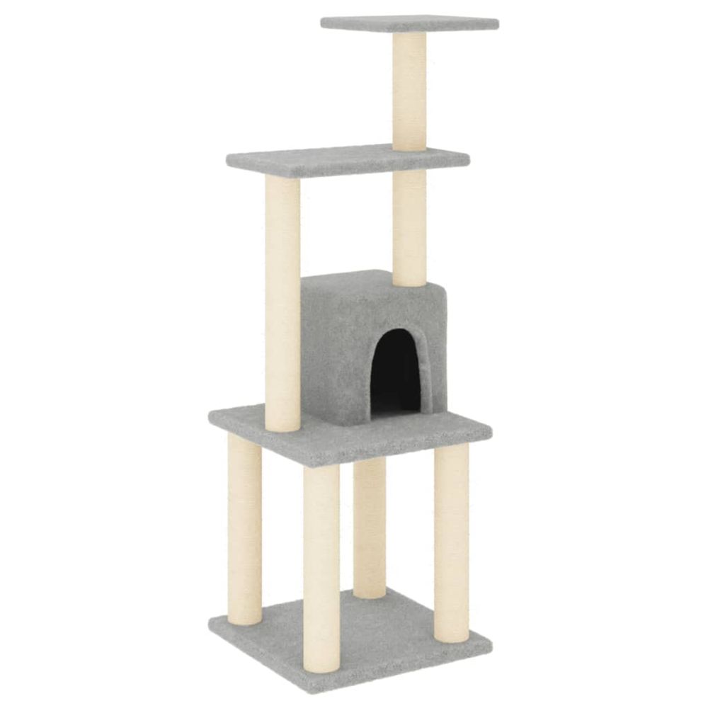 Arbre à chat avec griffoirs en sisal gris clair 105 cm