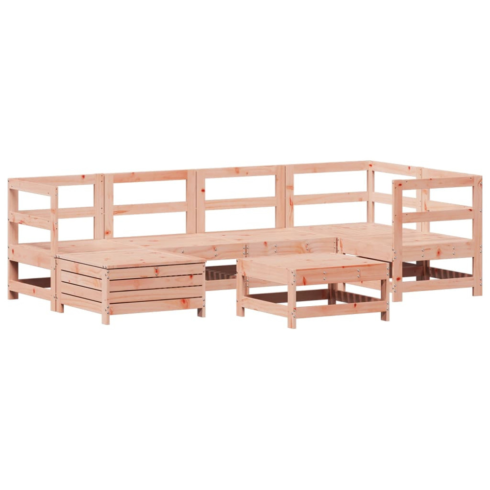 Salon de jardin 7 pcs bois massif sapin de douglas