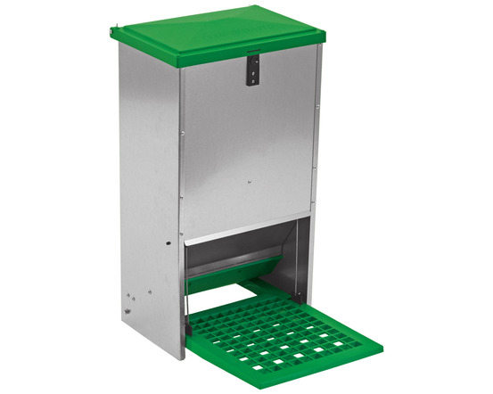 Mangeoire anti-nuisible à pédale 20 kg • poules, canards et volailles