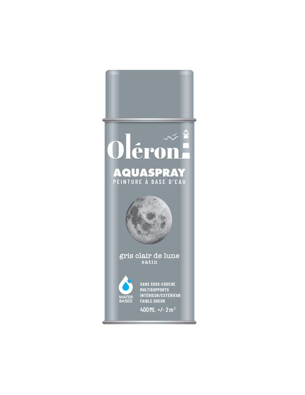 Aérosol technima aquaspray oléron gris lune satiné 400ml - technima