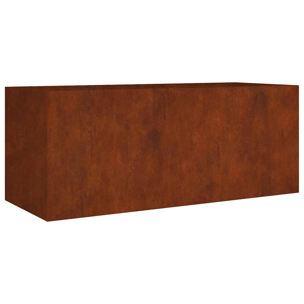 Lit surélevé de jardin 200x80x80 cm acier corten