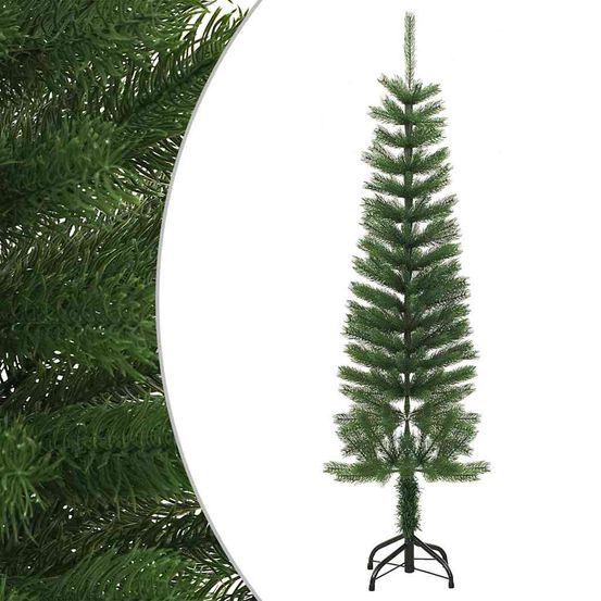 Sapin de noël artificiel slim en pe pour entrée et couloir vert 150 cm