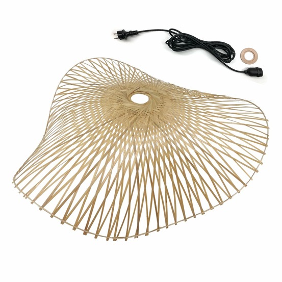 Suspension laia extérieure bambou beige d50cm