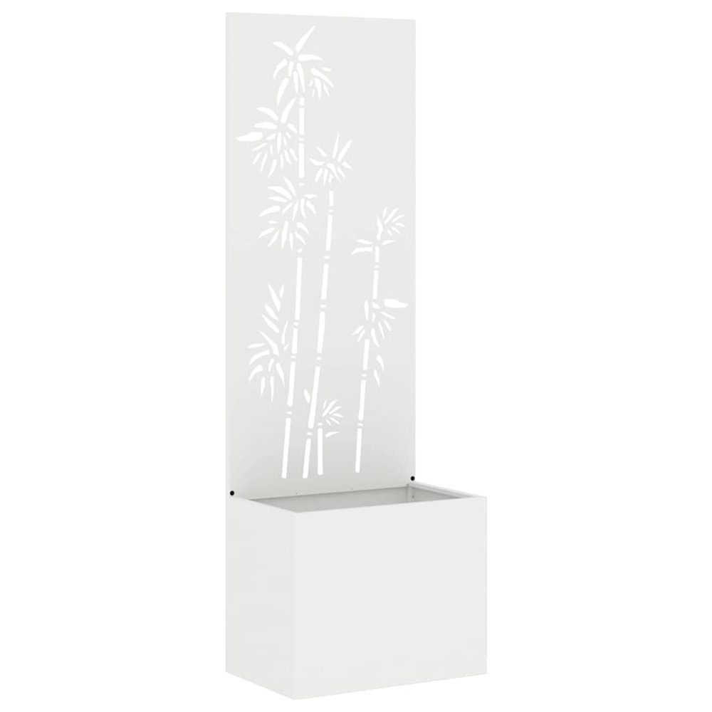 Écran de confidentialité de jardin floral blanc 50 x 140 cm