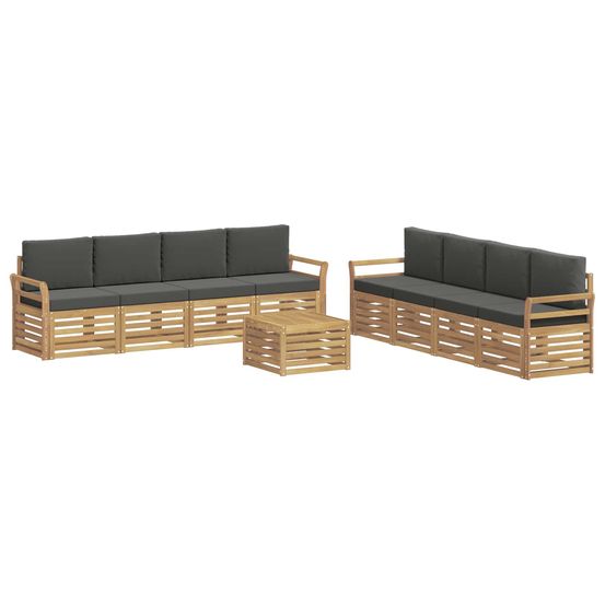 Ensemble de canapés d'extérieur 9 pc blanc et anthracite